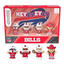 2024 Buffalo Bills Little People Alternate Jersey (Red) Josh Allen, Cook, 2 Fans