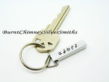 ADOPT - Pet Adoption Awareness Hand Stamped Aluminum Bar Key Chain.