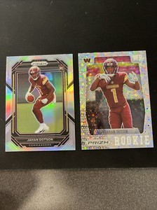 2022 Prizm Silver ROOKIE #312 Jahan Dotson Commanders No Huddle Flashback RC SP