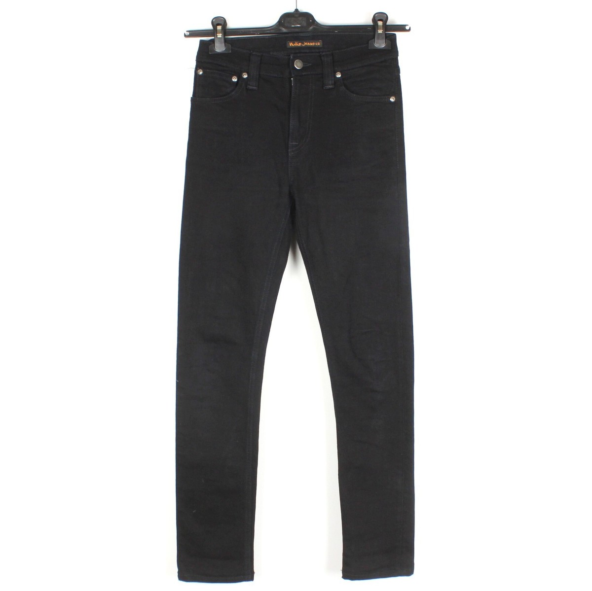 NUDIE JEANS HIGH KAI ORG. BLACK BLACK Men Jeans Size W28 L28 Slim 