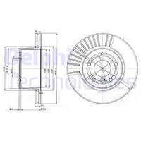 2X Delphi BG3737C Bremsscheibe FüR Land Rover