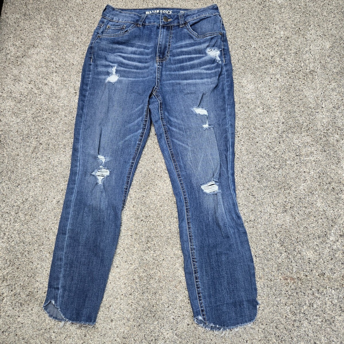 Blue Spice Women's Jean High Waist Ankle Vintage Recycled