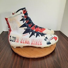 Under Armour Highlight Football Cleats Mens 15 Texas Lone Star Red White Blue 