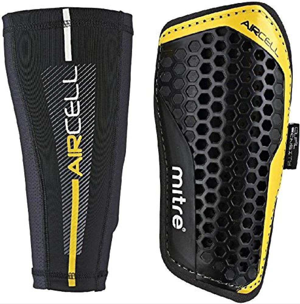 (TG. XS) Mitre Aircell PRO - Parastinchi, Nero (Black/Yellow), XS - NUOVO