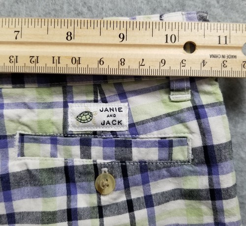 Janie & Jack Shorts Boys 4 Plaid Zipper Fly Pockets Preppy Casual Cotton Bermuda - Picture 9 of 11