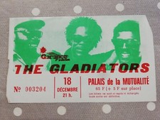 ticket stub billet concert France The Gladiators Paris Mutualité 18.12.1982