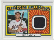 LUIS GARCIA 2021 Topps Heritage Rookie Patch Card #CC-LG WASHINGTON NATIONALS