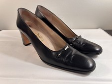 Vintage Black Salvatore Ferragamo Women s Shoes High Heels Pumps NARROW 9.5