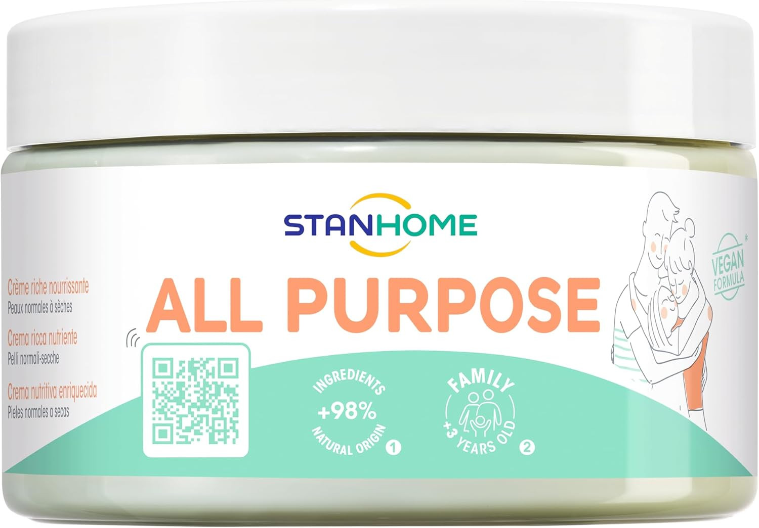 | Crema Ricca Nutriente ALL PURPOSE, Crema Idratante Ideale per Pelli Normali E 