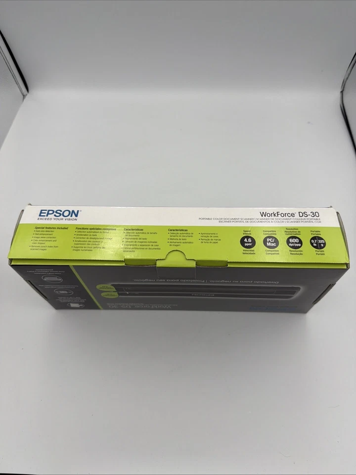 EPSON WorkForce DS-30 USB 2.0 (NOT Bluetooth) Portable Color Document Scanner - Image 2 of 3