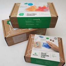 KiwiCo STEM Kit Lot: Crystal Ombre Soapmaking, Color-Changing Slime  EL Wire