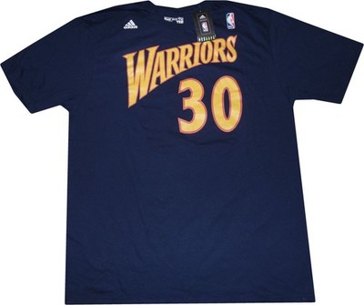 Golden State Warriors Stephen Curry Navy Throwback 2009 T Shirt New Tags 