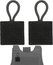 2 Pack Mic Clips for Law Enforcement, Black Radio Holders, 