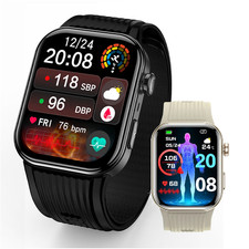 Luftpumpe Airbag Blutdruck+ECG Genaue Messung Smartwatch S191Bluetooth-Anruf NFC