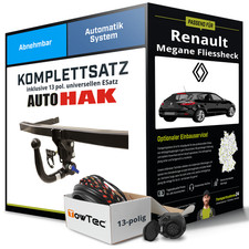 Für RENAULT Megane FH II Typ BM0,CM0 Anhängerkupplung abn +eSatz 13pol uni 01-