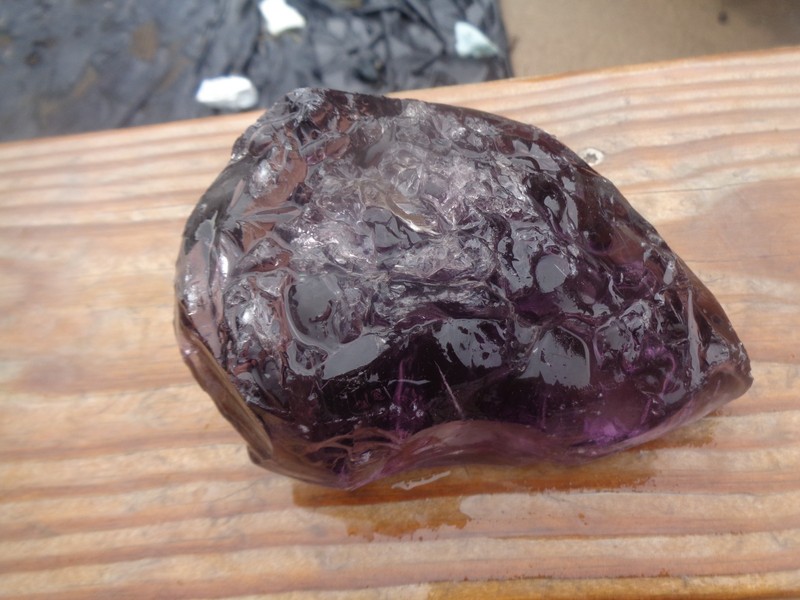 Glass Rock Slag Clear Purple Rocks 1.12 lbs 96E Landscaping Aquarium