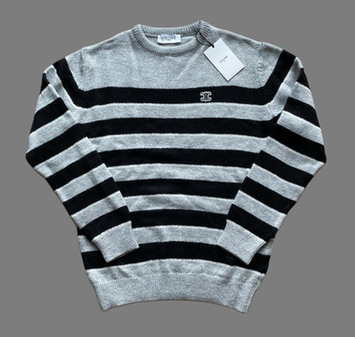 CELINE PARIS GRAY CREWNECK SWEATERS MEN'S LARGE