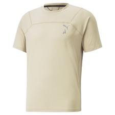 PUMA Seasons Crew Neck Short Sleeve Athletic T-Shirt Mens Beige Casual Tops 5232