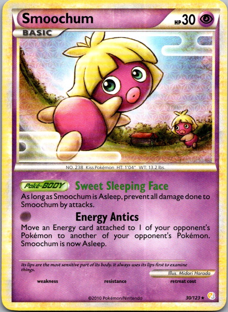 Smoochum 30/123 HeartGold SoulSilver Rare LP