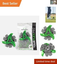 Tour Flex Pro Golf Cleats - 18 Fast Twist Replacement Spikes in Green/Charcoal
