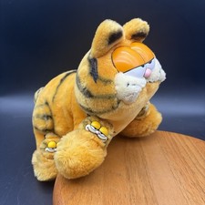Vintage Dakin 1981 14" Plush Garfield "My Favorite Slippers" Stuffed Animal