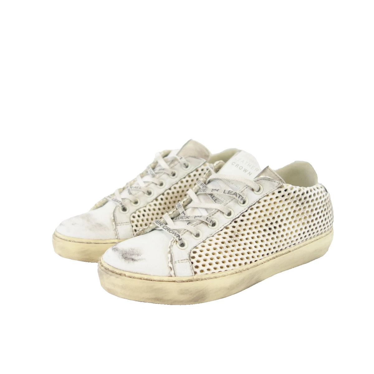 Sneaker Leather Crown Weiß 36 Echt Leder Damen Schuhe Low Top Sport Np 269 Neu