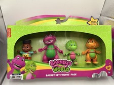 Barney's World Hey Friends Pack Set 4 Toy Figures JHB26 Mattel Fisher Price- New