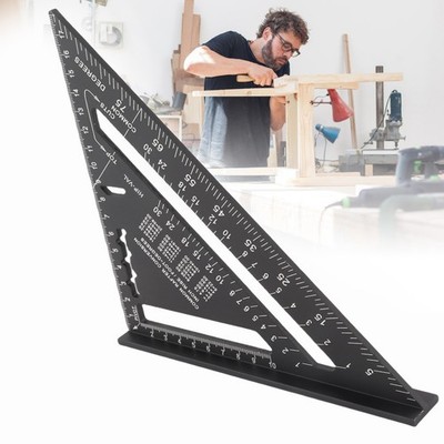  Ruler 7in Carpenter Square Aluminum 90 ° 45 ° Portable Woodworking SET