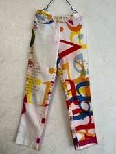 Moschino Cheap and Chic Letter Print Pants Multicolor Womans Pants Italy Made S