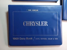 Original 1969 Chrysler "1969 Data Book / Facts, Features, Color & Trim"