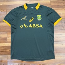 Green ASICS South Africa Rugby Jersey Kit Y2K