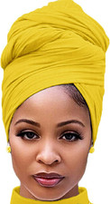 Head Wraps for Black Women Stretch Head Scarf Long African Hair Wraps Turban Hea