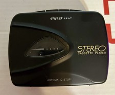 Street Beat Black Stereo Cassette Player 1998 Model 820 Works Good