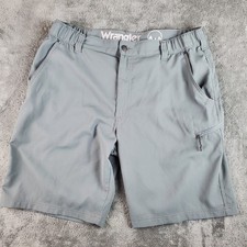 Wrangler Shorts Men's 36 Gray Performance Stretch Side Elastic Utility 112336063