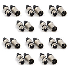  20 Pack 3-Pin XLR Cable Connector 10 Male  10 Female Solder Type Mic Audio So