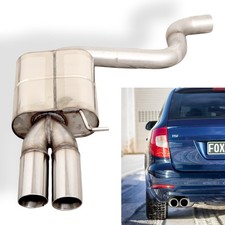 FOX Edelstahl Sportauspuff ESD Skoda Superb 3T 4x2 1.8l links 2x80mm Absorber