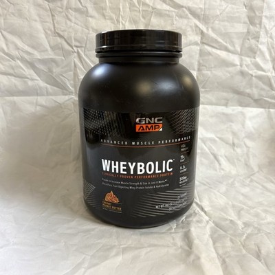 GNC AMP Wheybolic Protein Powder, Creamy Peanut Butter, 2.9 Lb EXP. 08 / 2026