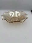 Vintage Jeanette Glass Floragold Luisa Pattern Carnival Glass Bowl Circa 1950