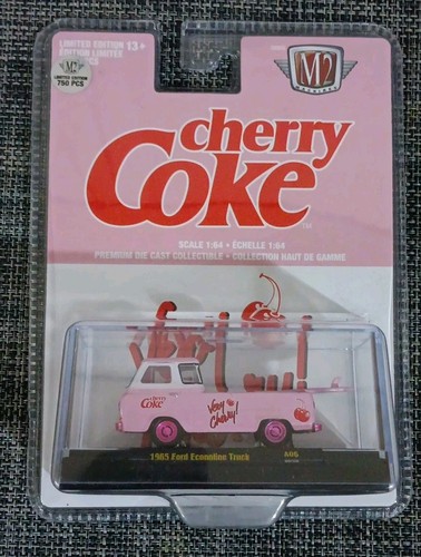 M2 CHASE Cherry Coke 1:64 1965 Ford Econoline Truck Pink 750 Pcs Limited - Picture 1 of 6