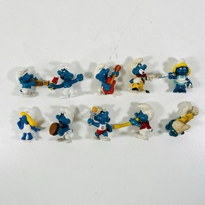 Gemischtes Konvolut 10 Vintage Peyo Schleich Schlümpfe Schlumpf Figuren 70er/1980