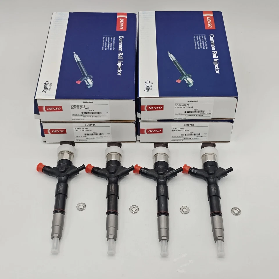 4pcs 23670-09070 Fuel Injector 095000-5921 Nozzle For DENSO Toyota Hiace Hilux Foto 2 de 4
