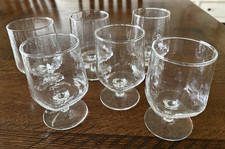 Williams Sonoma Hammered Clear Glasses Goblets Set of 6