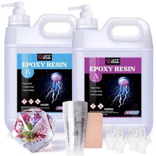 LET'S RESIN 1/2 Gallon Casting Epoxy Resin,Bubble Free & Crystal Clear Epoxy