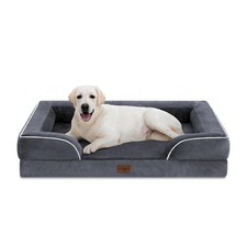 Orthopedic Dog Bed XL 45x35in Waterproof EggCrate Foam, Washable Cover