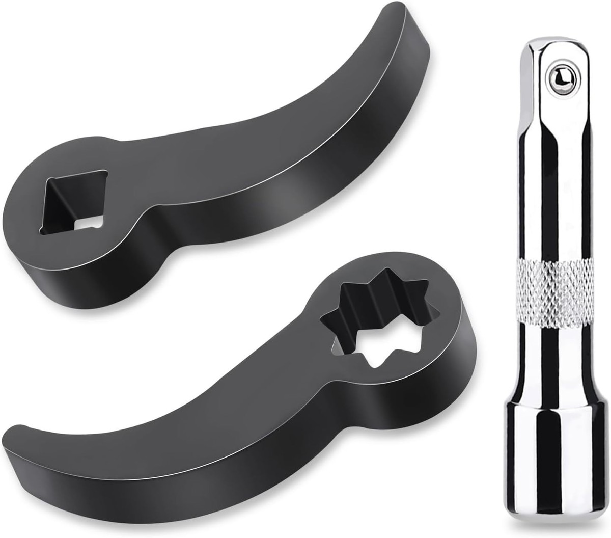 Pry Bar Wrench Adapter Head – CRV Steel 3/8" Drive Crowbar Adapter, Heat-Treated, Compact & Portable For Demolition & Prying