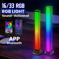 2X Sound Music App Control Voice Activated Pickup Rhythm RGB LED Strip Light Bar