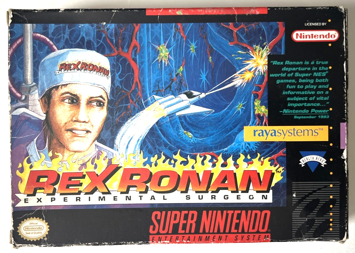 Rex Ronan Experimental Surgeon SNES CIB Complete Authentic Tested