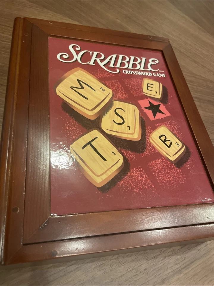 Hasbro Parker Brothers Vintage Game Collection Wooden Book Box Scrabble Complete - Image 2 of 2