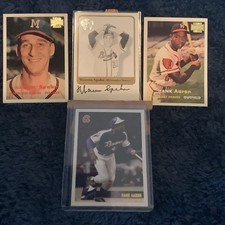 🔥Hank Aaron 🔥Warren Spahn Certified AUTO Braves HOF Legends Milwaukee Lot🔥
