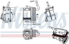 Ölkühler Motoröl NISSENS 91317 Aluminium für MERCEDES KLASSE W220 V220 W210 S210